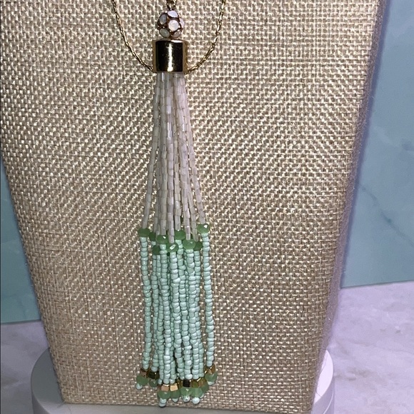 New York & Company Jewelry - New York & Co Elegant Beaded Tassel Necklace